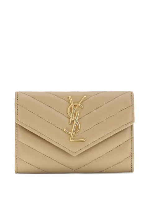 Saint Laurent 셰브런 퀼팅 레더 지갑