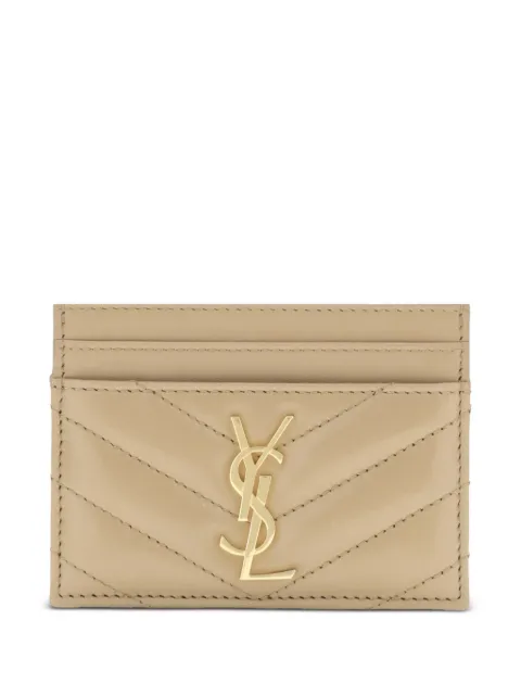 Saint Laurent 퀼팅 로고 카드홀더