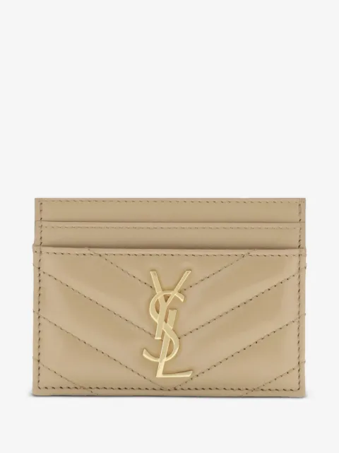 Saint Laurent quilted logo cardholder