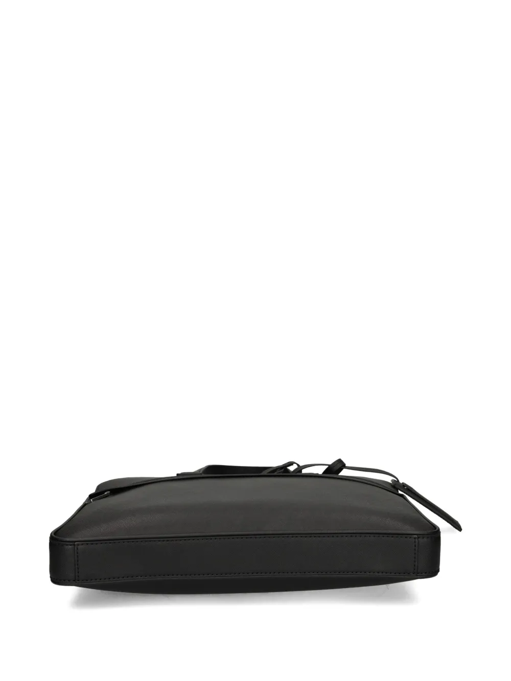 BOSS faux-leather laptop bag Zwart