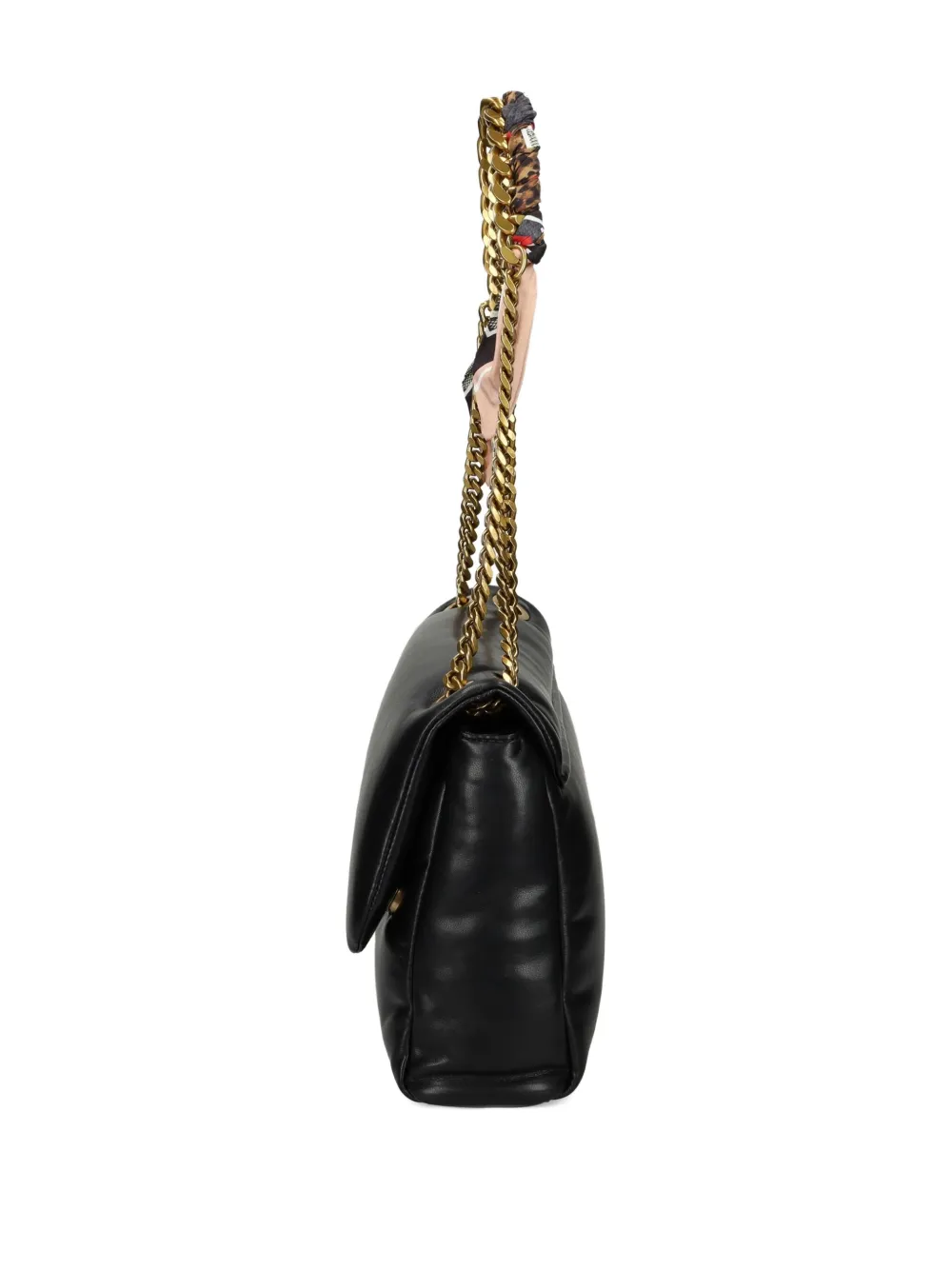 Just Cavalli Padded Chain-strap Shoulder Bag In Black