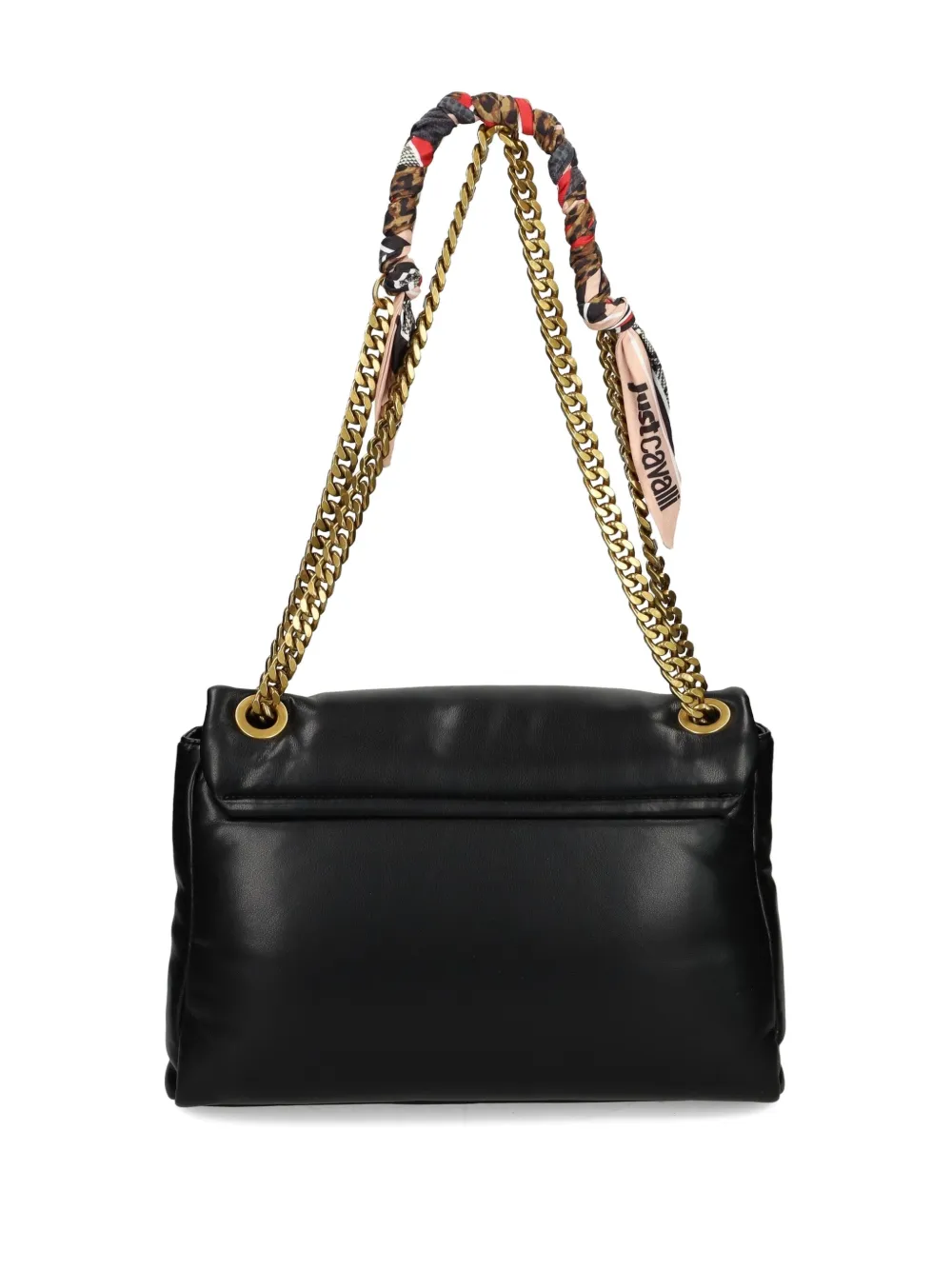 Just Cavalli Padded Chain-strap Shoulder Bag In Black
