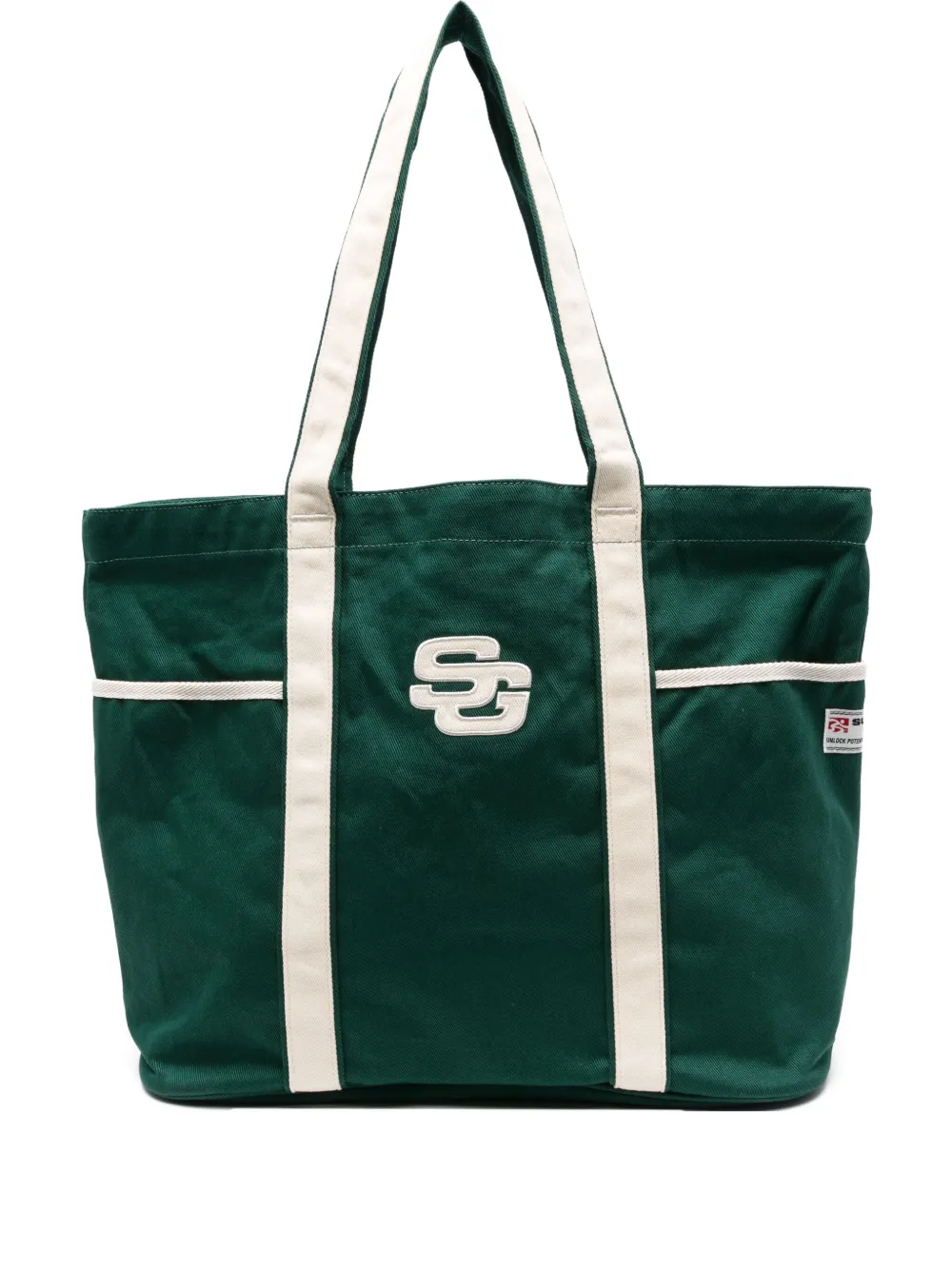 SUMMER GAMES embroidered-logo tote bag | Green | Image 1