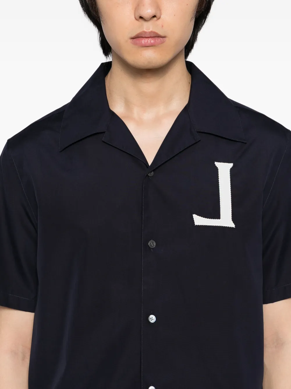 LOEWE Overhemd met geborduurd logo Blauw