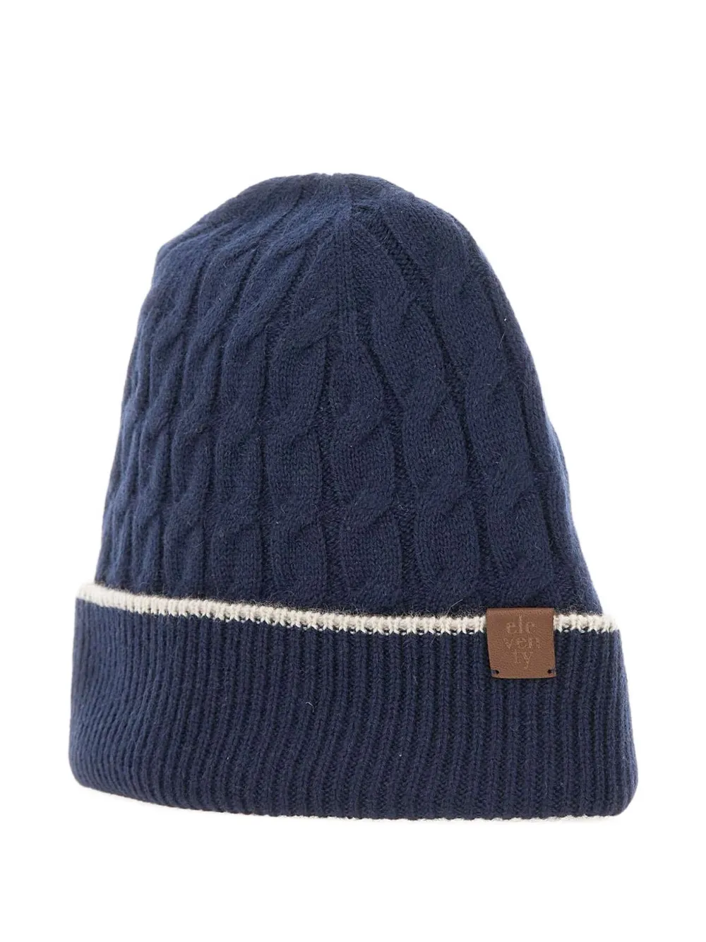 cable-knit beanie