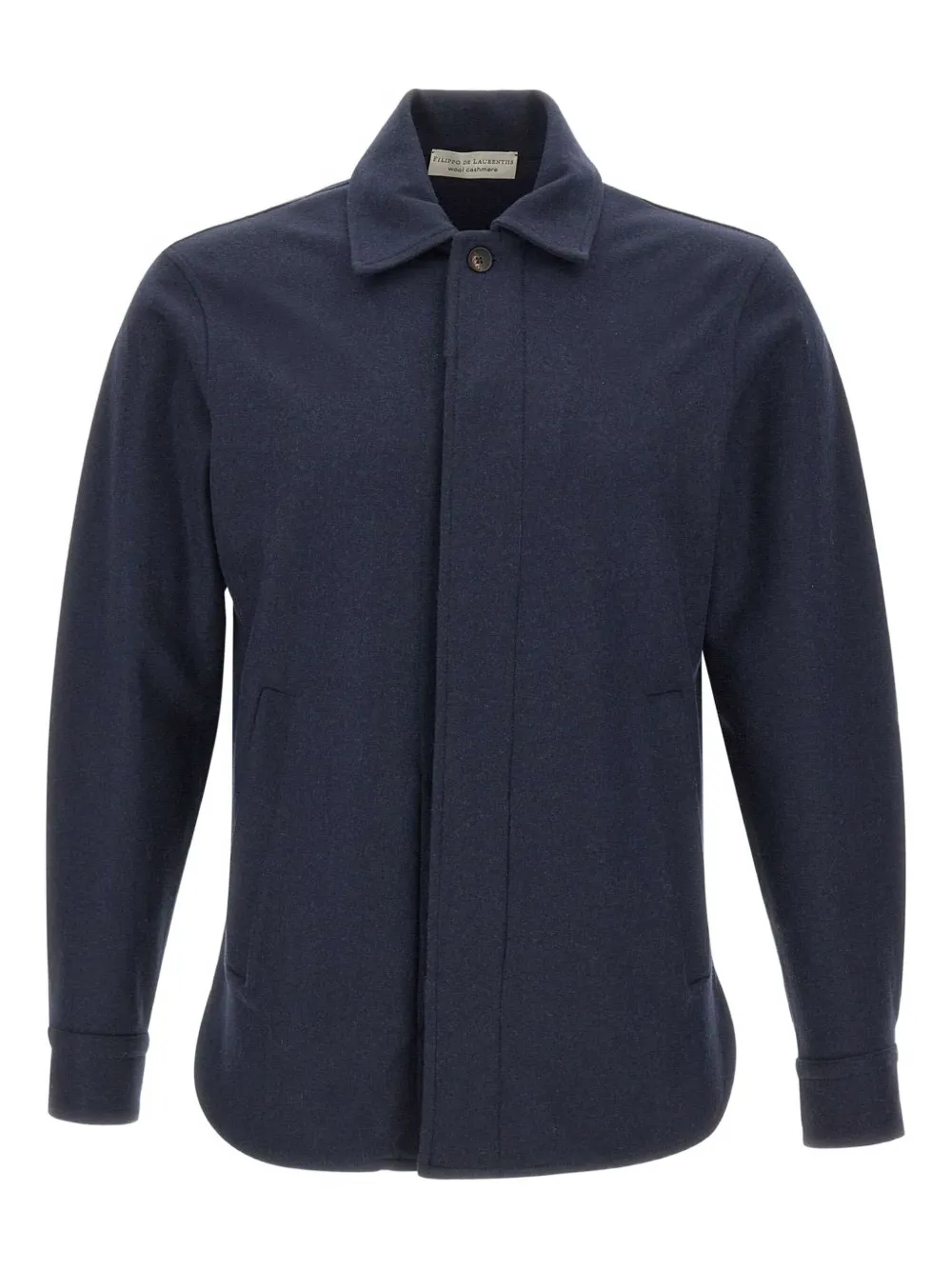 classic-collar wool-cashmere jacket