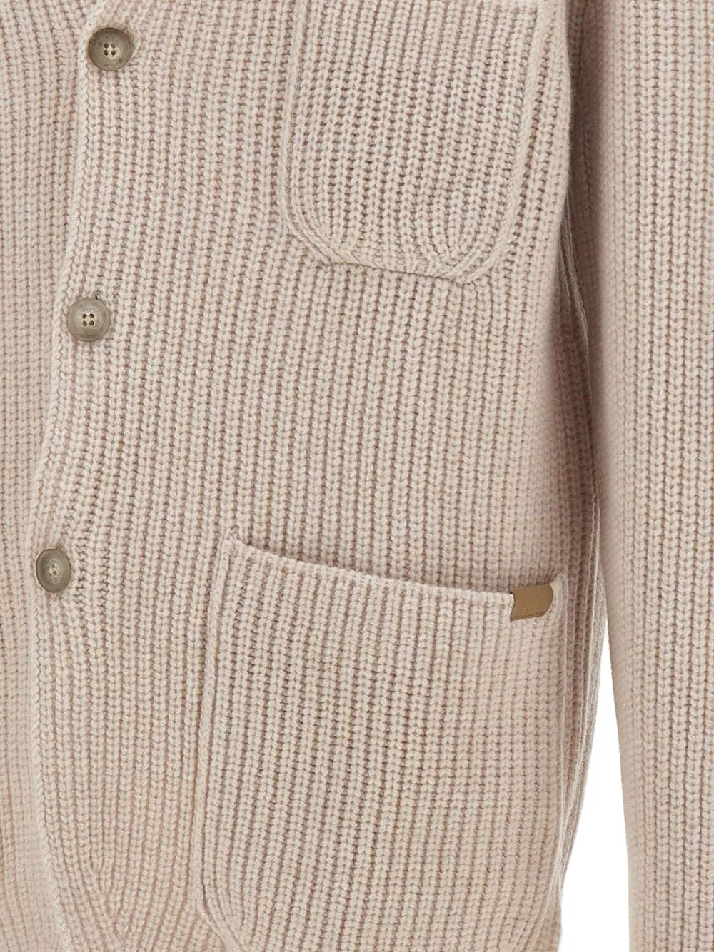 Fay Wollen vest met opgestikte zak Beige