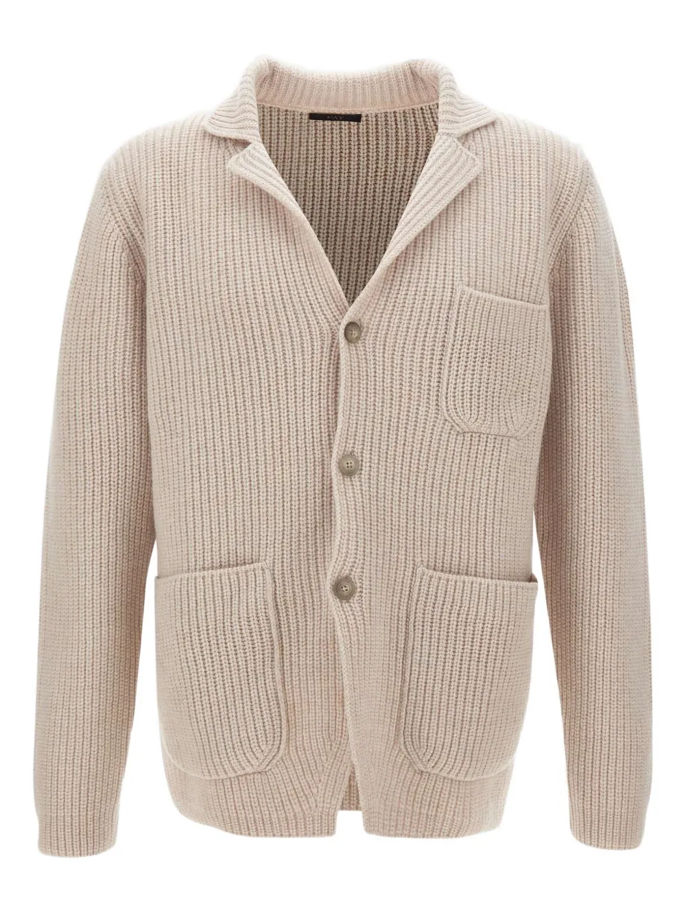 wool patch-pocket cardigan