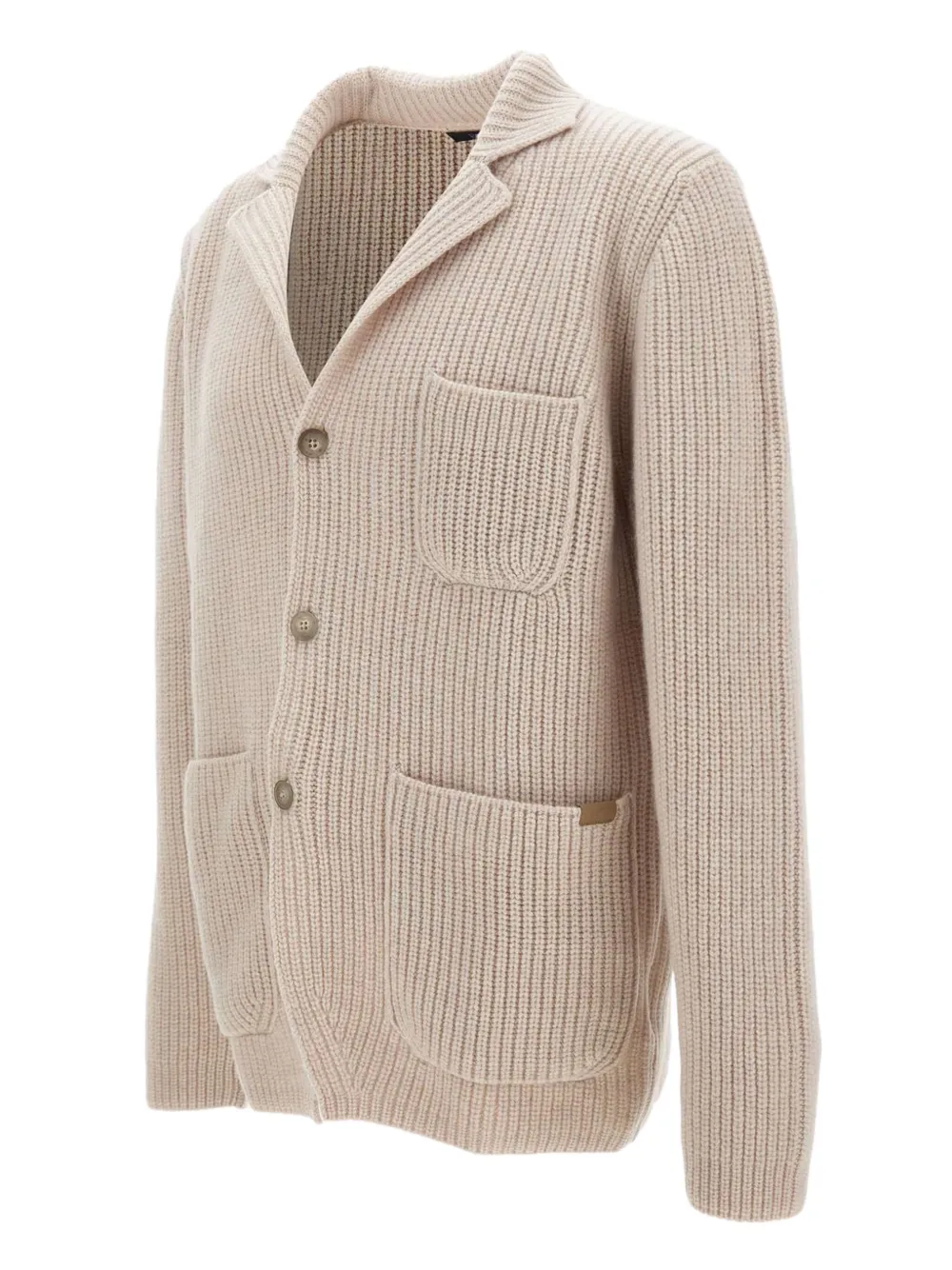 Fay Wollen vest met opgestikte zak Beige