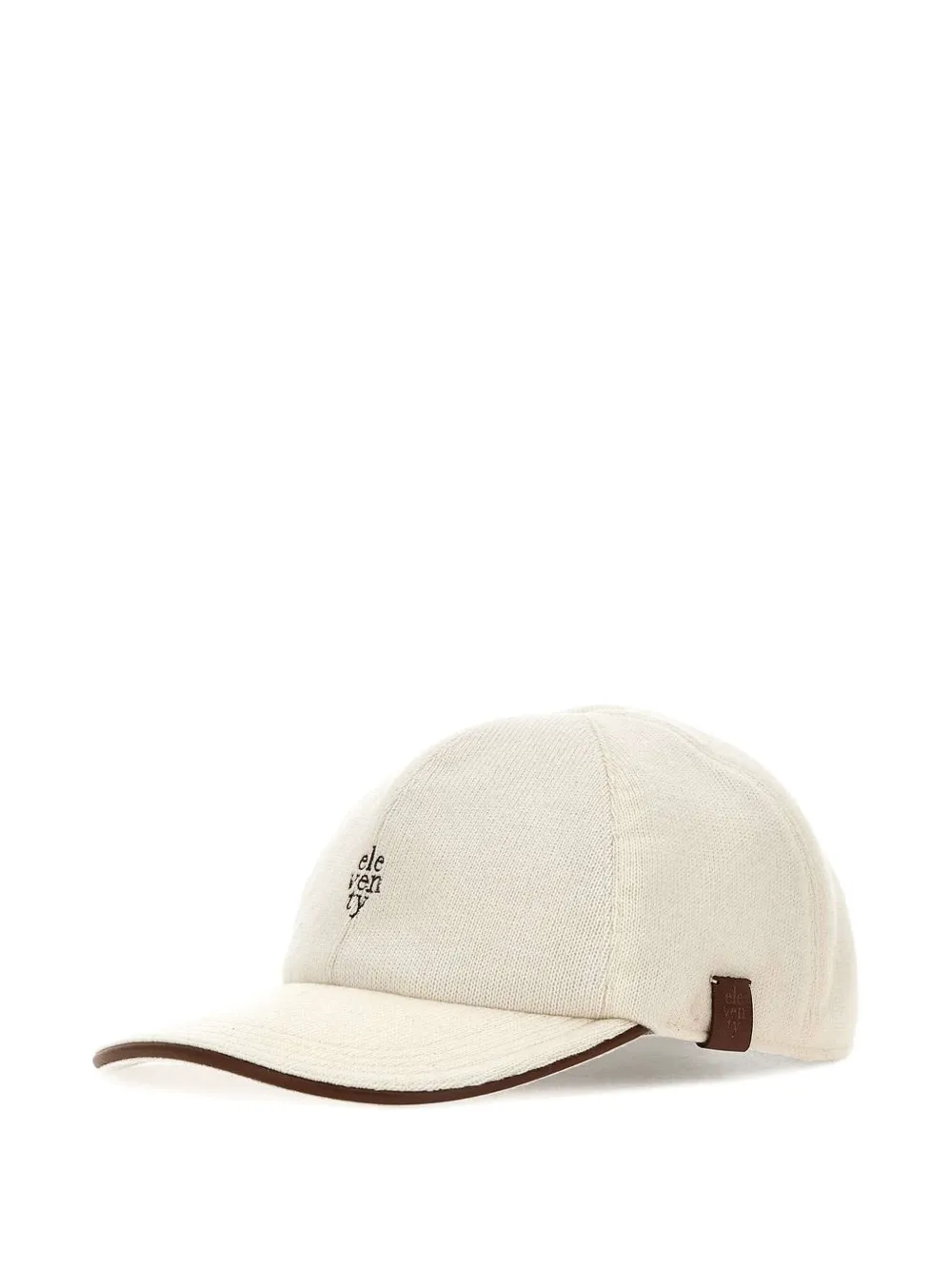 Eleventy Honkbalpet met geborduurd logo Beige