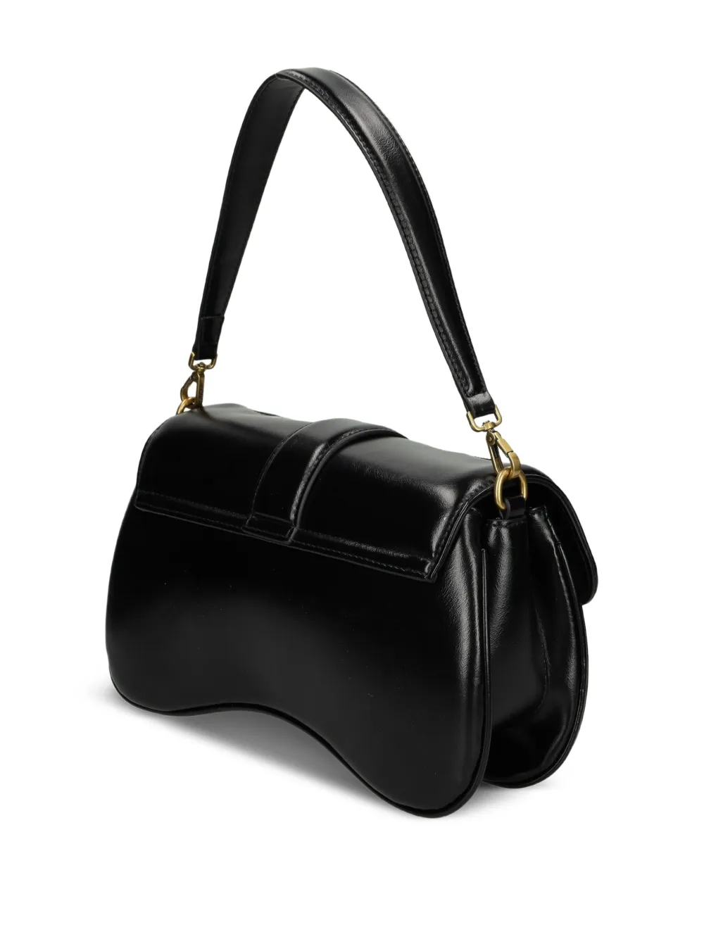  Just Cavalli Snake-buckle Quilted Shoulder Bag - Black 