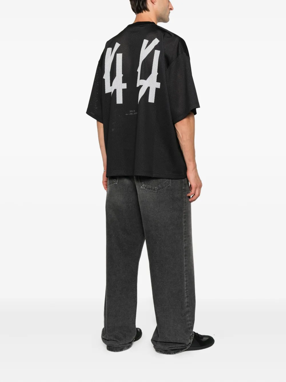 44 LABEL GROUP T-shirt met geborduurd logo - Zwart