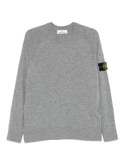 Stone Island 5100045 logo-appliqué wool sweater