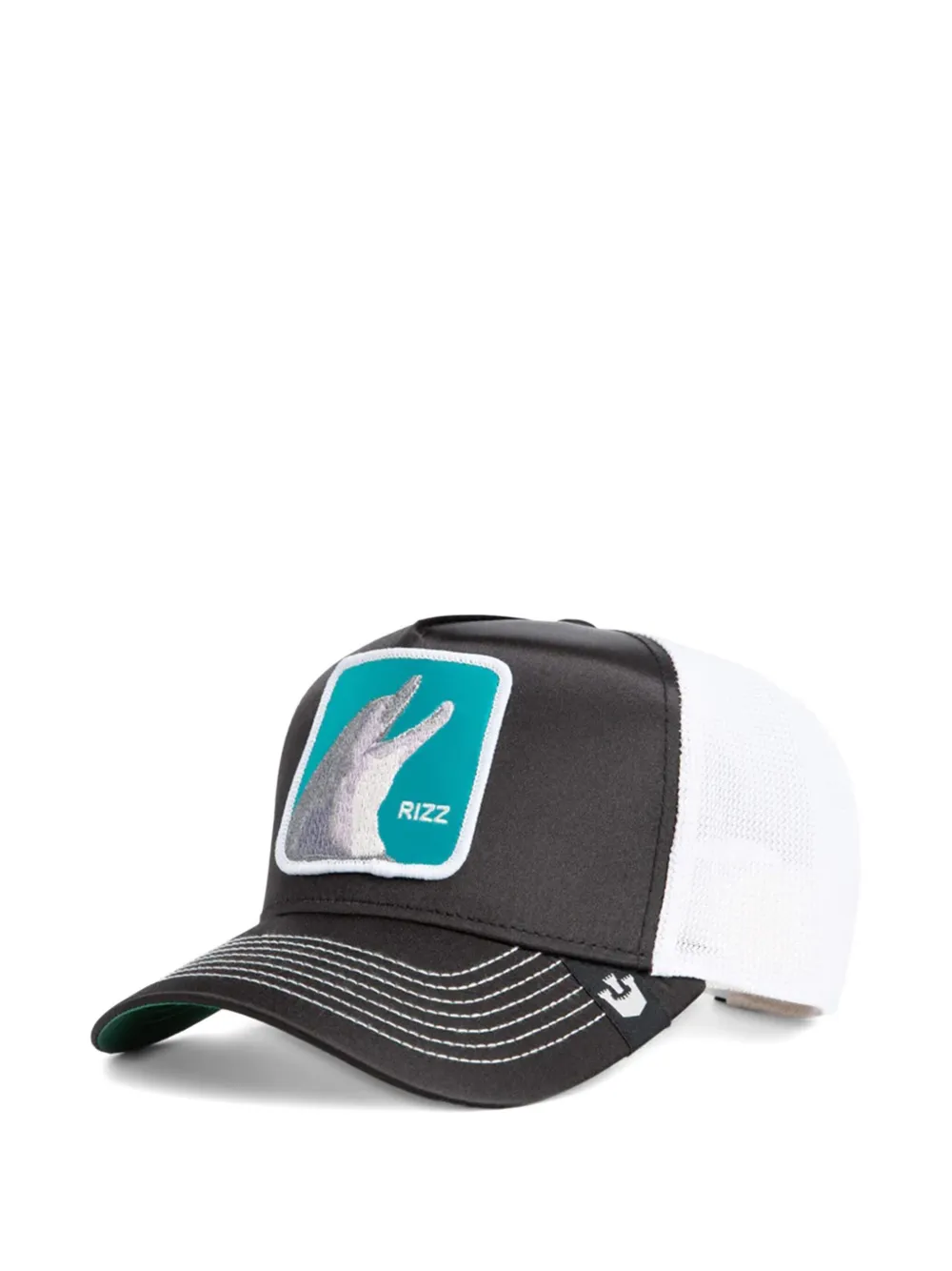 GOORIN BROS embroidered-patch trucker cap Zwart