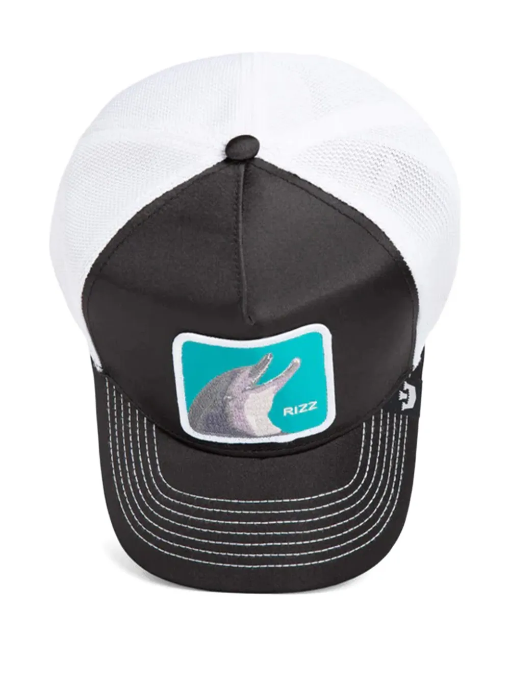 GOORIN BROS embroidered-patch trucker cap Zwart