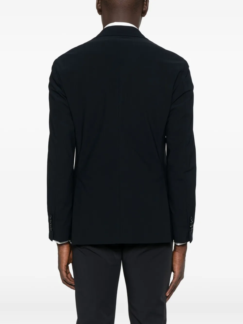 Lardini Single-breasted Logo Detailed Jacket In Black