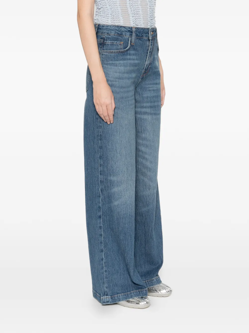 Triarchy Wide-leg Jeans In Blue