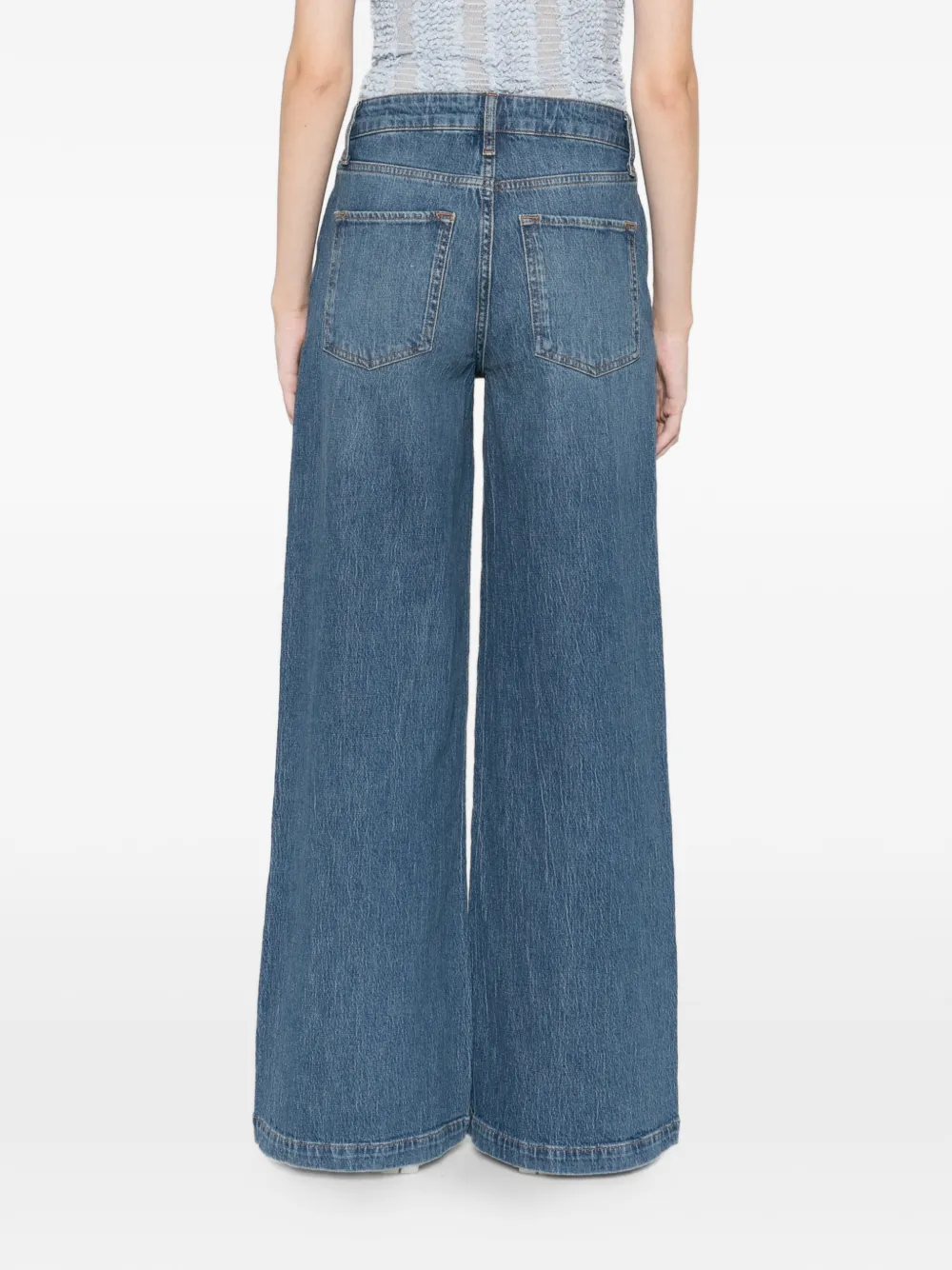 Triarchy Wide-leg Jeans In Blue