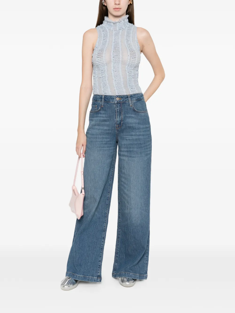 Triarchy Wide-leg Jeans In Blue