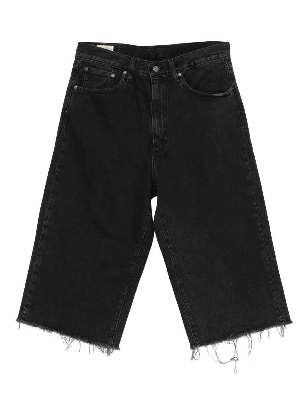 Levi's 478™ Baggy Capri frayed-hem denim shorts | Black | Image 1