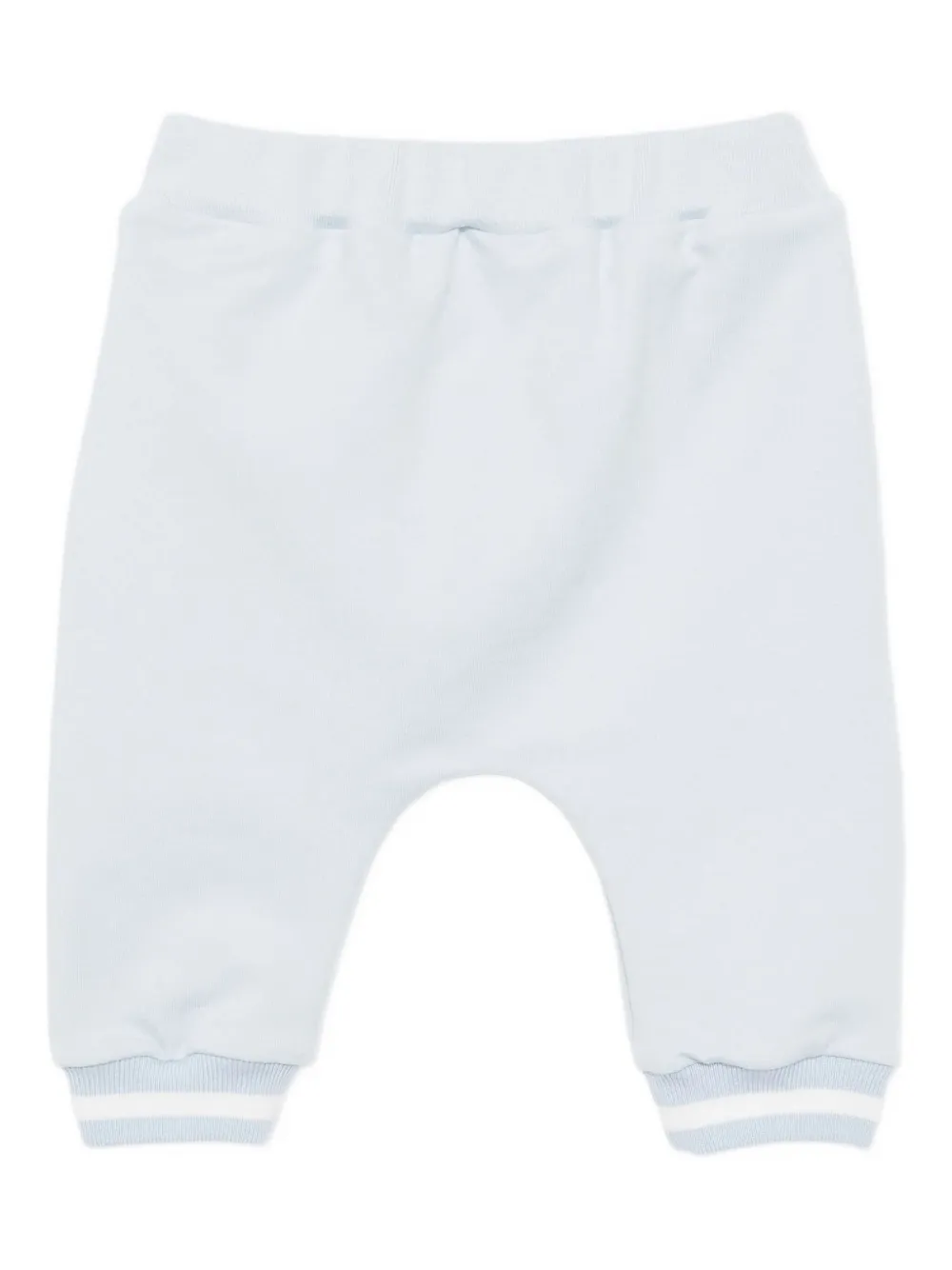 Fendi Kids Katoenen broek met geborduurde afwerking Blauw