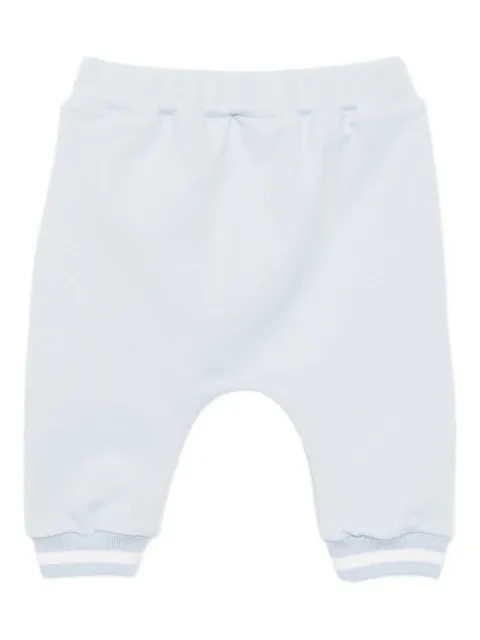 Fendi Kids embroidered-cuff cotton trousers