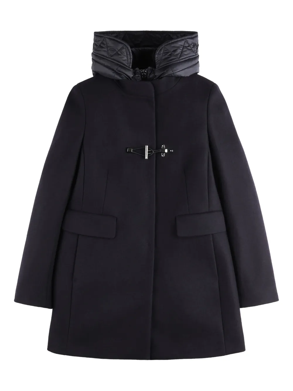 Fay hooded toggle coat Zwart