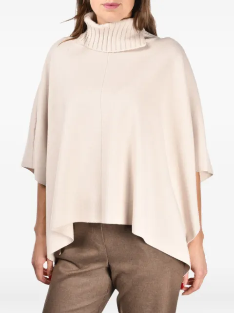 Gran Sasso roll-neck poncho