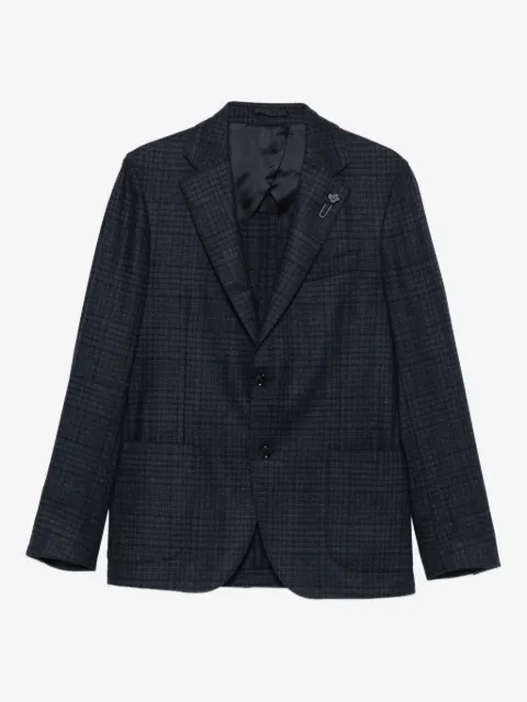 Lardini checked patch-pocket blazer