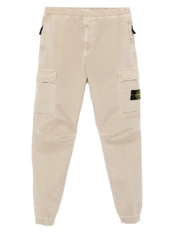 STONE  ベージュ カーゴパンツ STONE ISLAND (ストーンアイランド) コットン ロゴパッチ テーパード