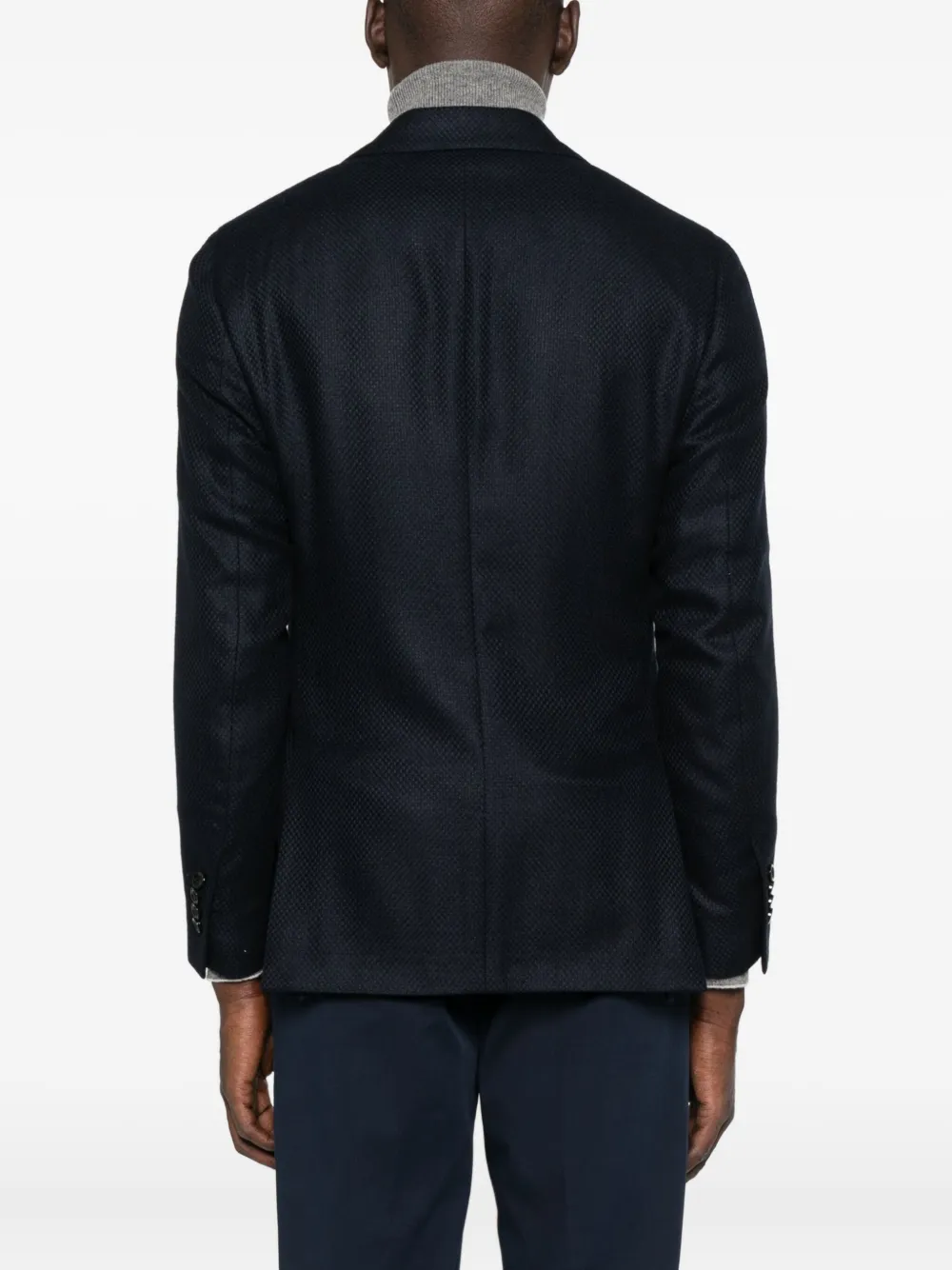 Lardini Panama-textured Blazer In Gold