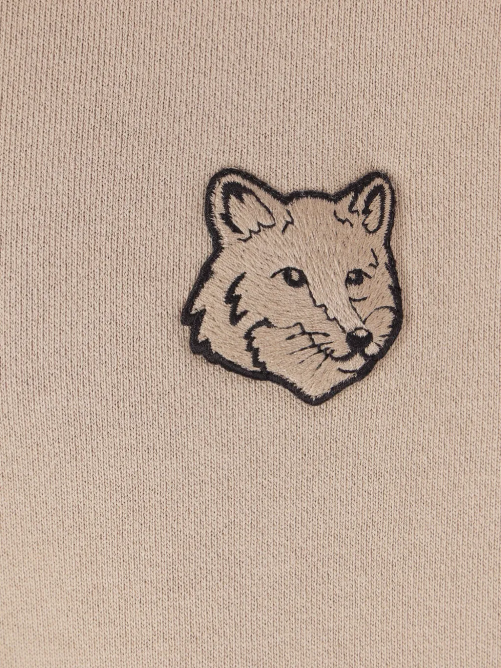 Maison Kitsuné Hoodie met vossenpatroon en lange mouwen Beige