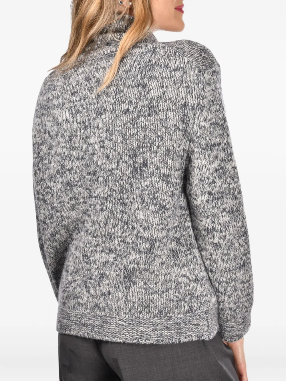 Gran Sasso High-neck Sweater In Gray
