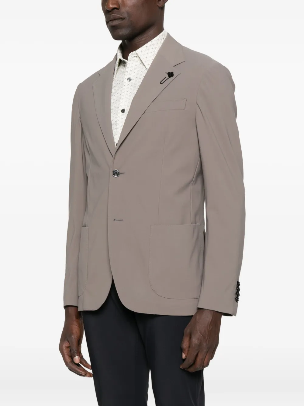 Lardini Blazer met opgestikte zak Grijs