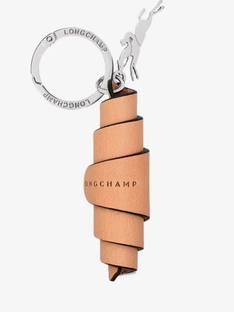 Longchamp spiral-leather keyring