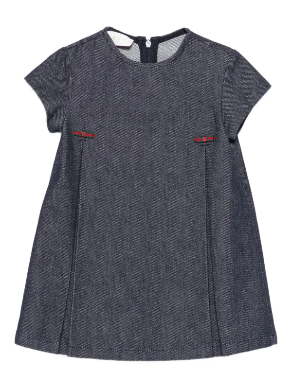 Gucci Kids プリーツ デニムワンピース | ブルー | FARFETCH JP