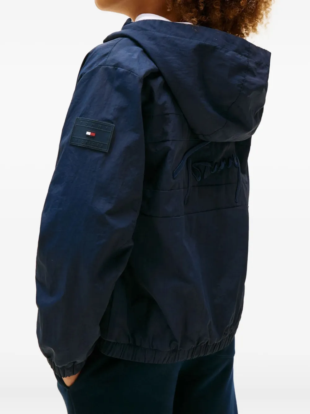 Tommy Hilfiger Junior Logo-patch Jacket In Blue