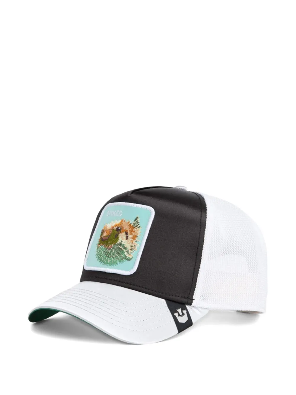 GOORIN BROS embroidered-patch trucker cap Zwart