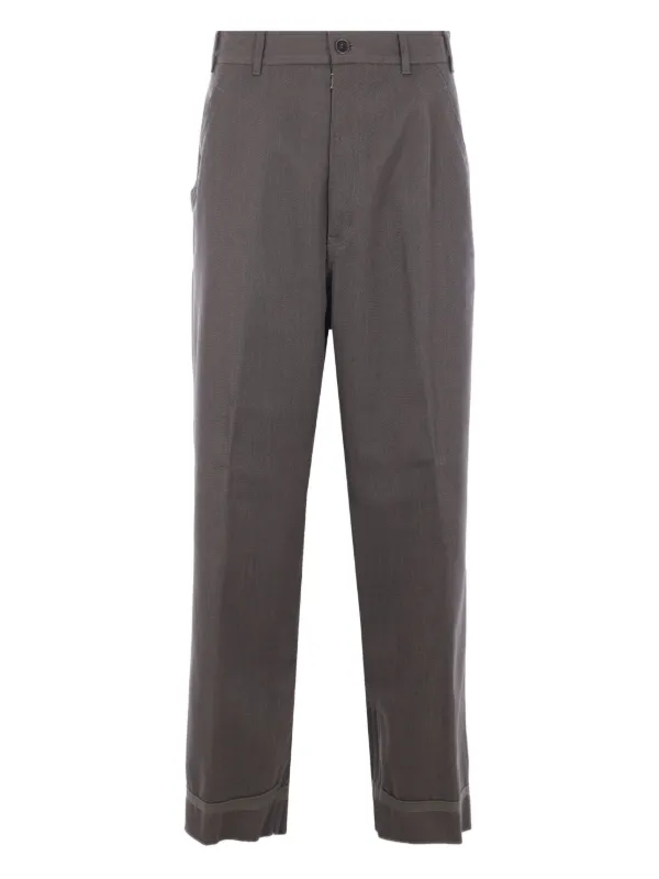 Maison Margiela ウールスラックス グレー サイズL 50 Maison Margiela ウールパンツ | グレー | FARFETCH JP