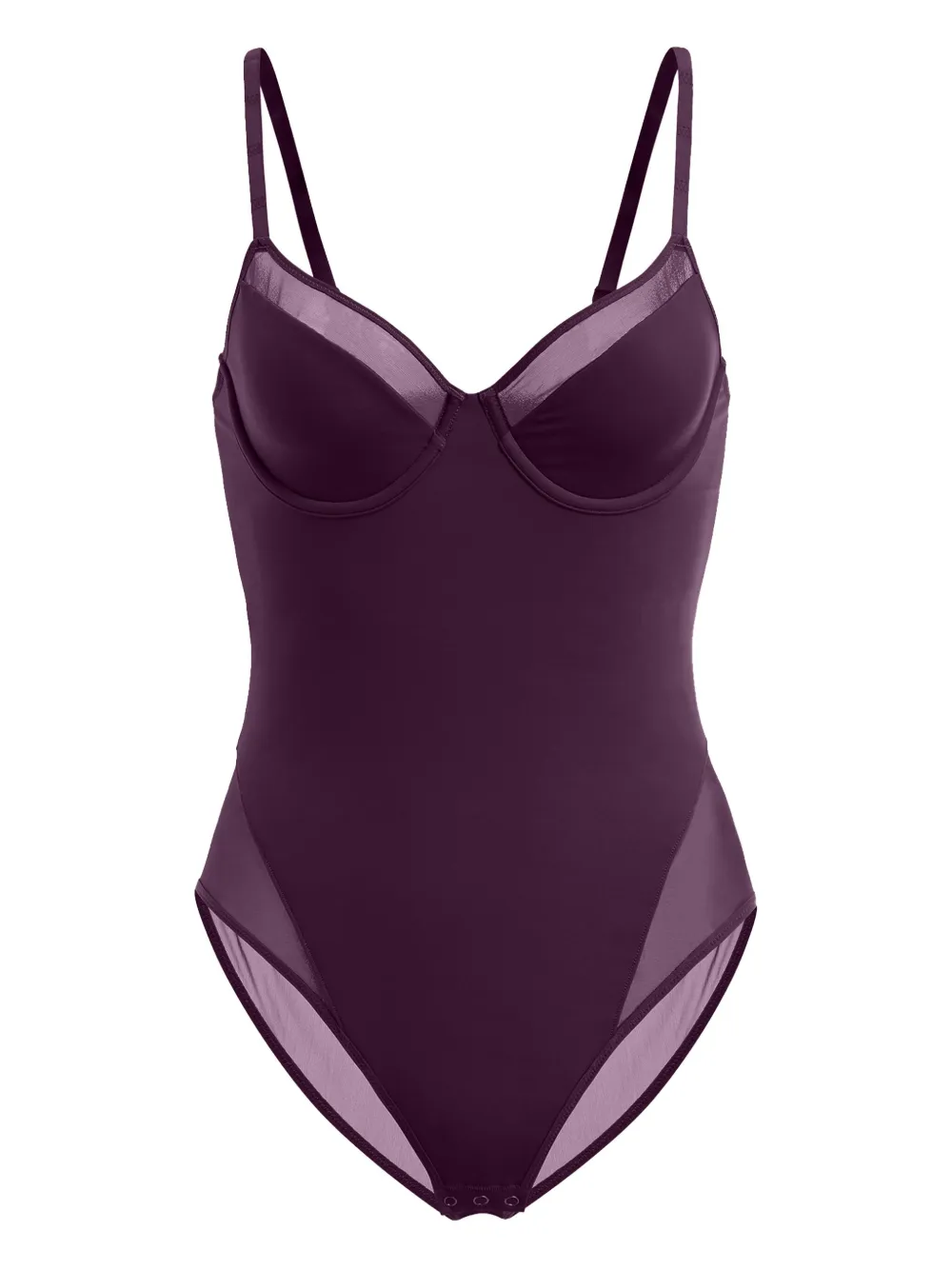 Wolford sheer-paneled bodysuit | Purple | Image 1