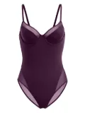 Wolford sheer-paneled bodysuit - Purple
