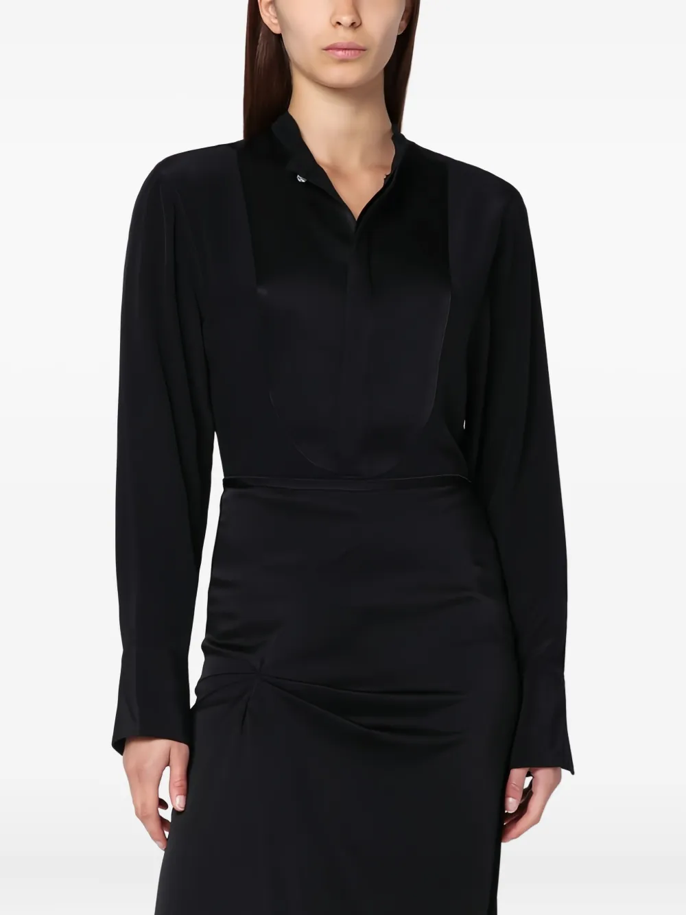 Victoria Beckham ビジューボタン シャツ - ブラック Victoria Beckham ビジューボタン シャツ - ブラック