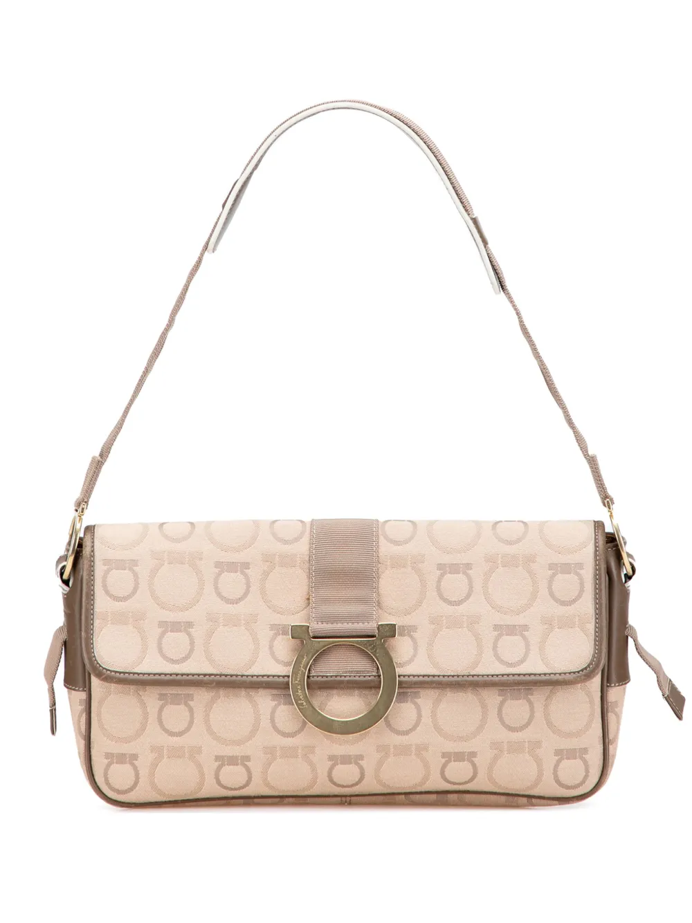 Ferragamo Pre-Owned 2010-2025 Gancini Canvas shoulder bag - ブラウン Ferragamo Pre-Owned 2010-2025 Gancini Canvas shoulder bag - ブラウン