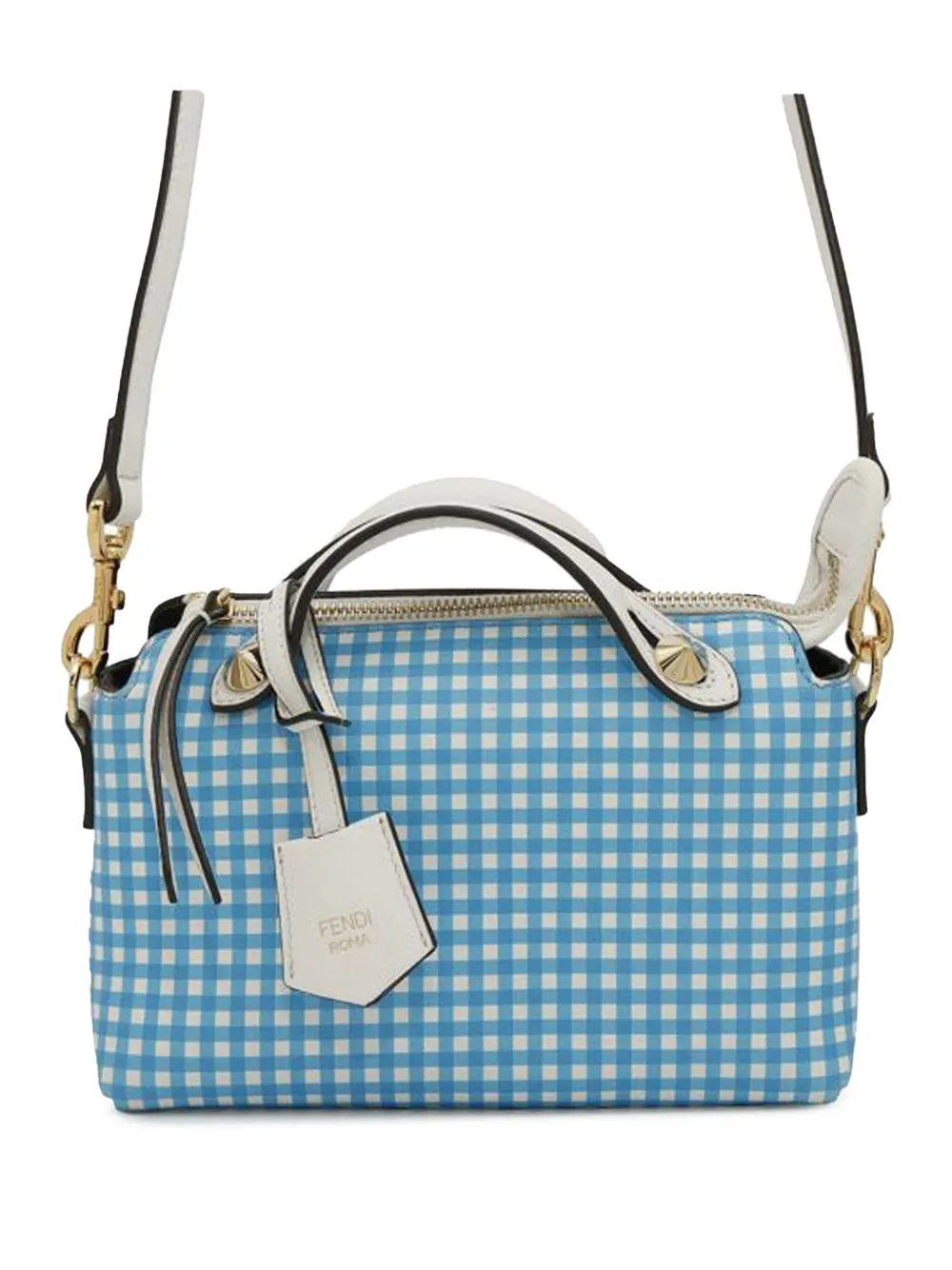 Fendi Pre-Owned 2010-2025 Mini Printed Leather Gingham By The Way Fendi Pre-Owned 2010-2025 Mini Printed Leather Gingham By The Way