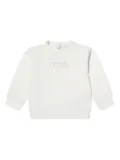 Fendi Kids logo-cut-out sweatshirt - White