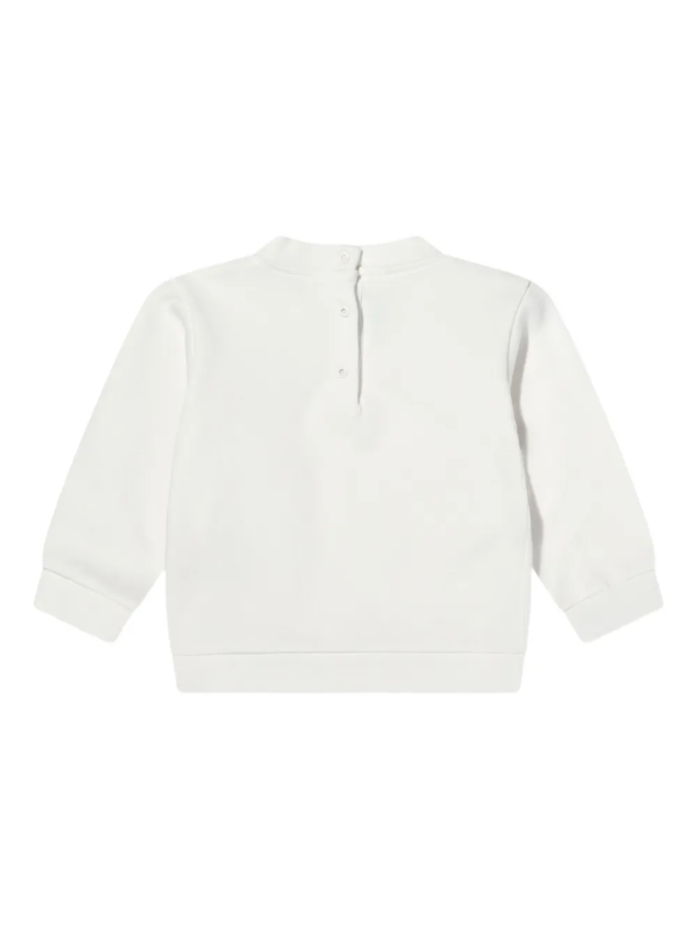 Fendi Kids Sweater met uitgesneden logo Wit
