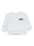 Fendi Kids teddy-pocket sweatshirt - Blue