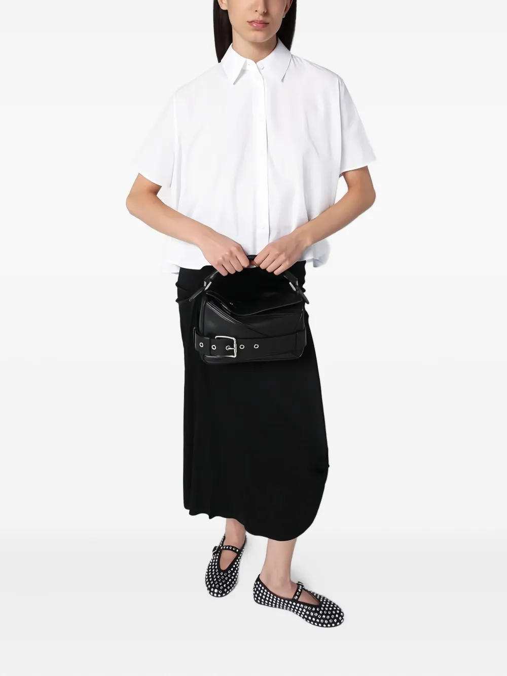 LOEWE Puzzle shopper met gesp - Zwart