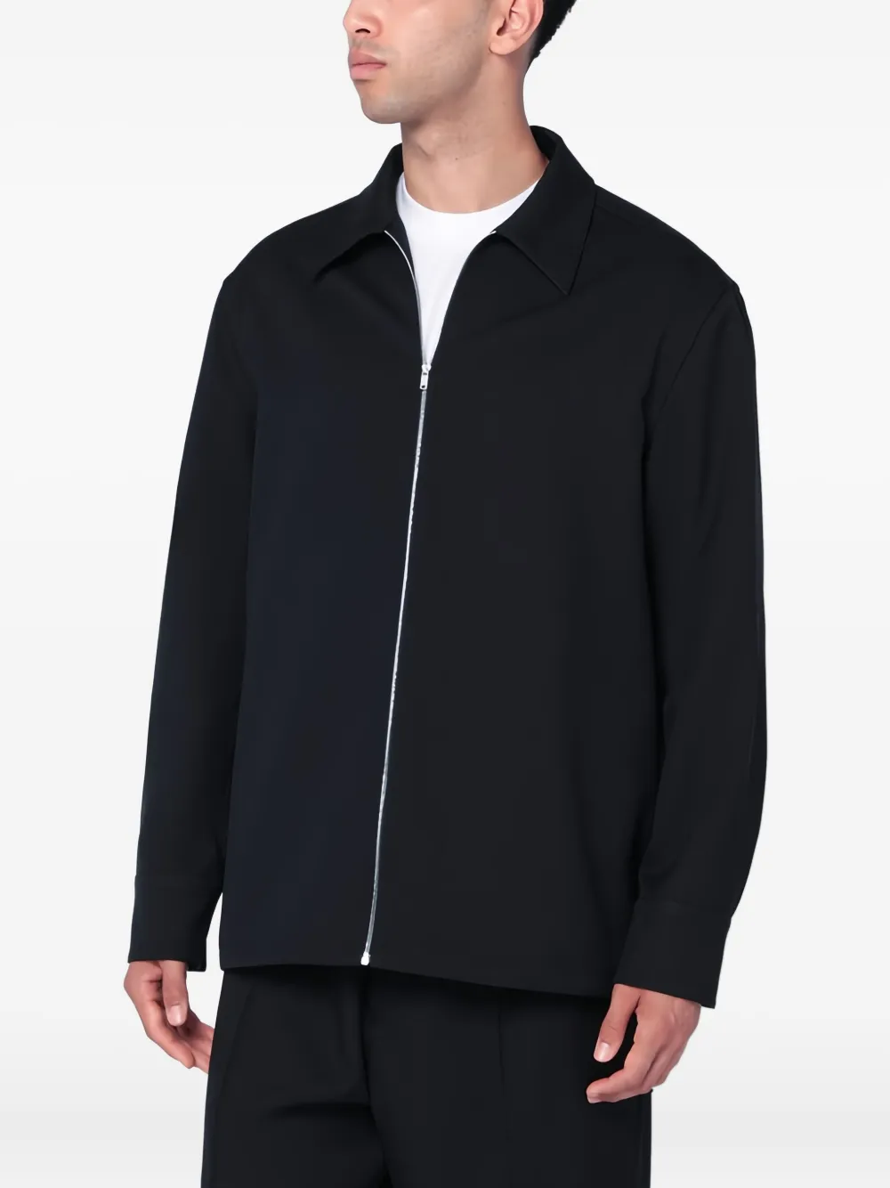 Jil Sander zip-fastening shirt jacket Blauw