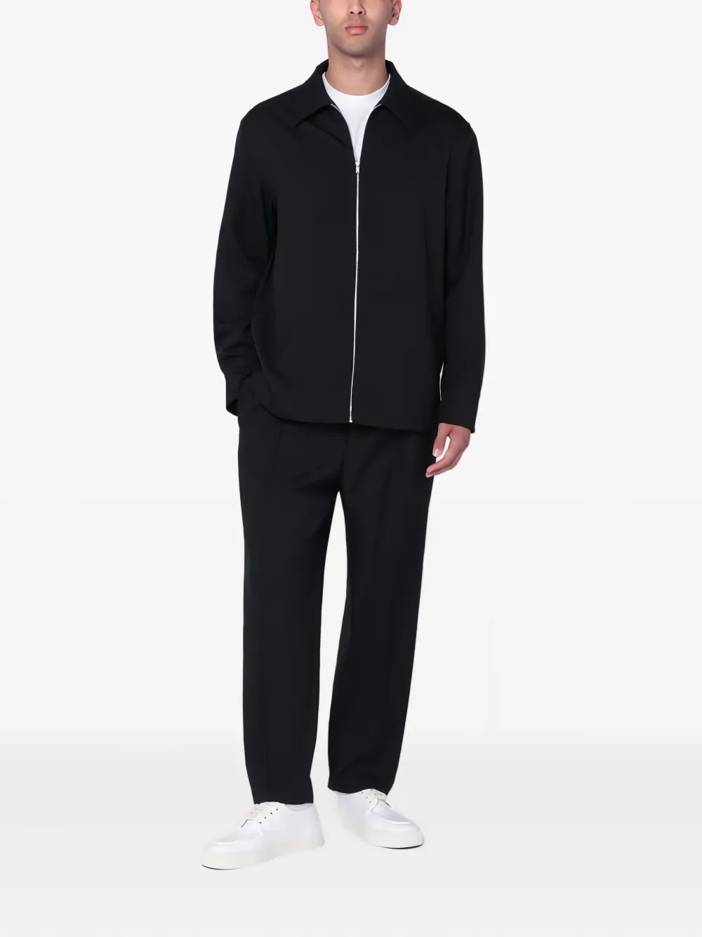 Jil Sander zip-fastening shirt jacket Blauw